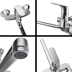 Tokito Смеситель для ванны TAKASE хром TOK-TAK-1015 – фотография-5