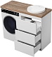 Brevita Мебель для ванной Grafit 120 под стиральную машину белая/махагон – картинка-37