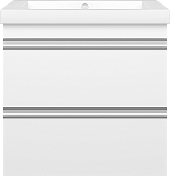 Misty Тумба под раковину Ингрид 60 подвесная белая – фотография-1