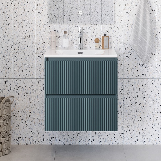BelBagno Тумба под раковину Uno mini 50 подвесная Голубой матовый – картинка-9
