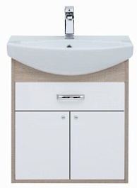 Aquanet Тумба с раковиной "Грейс 60" ящик, дуб сонома – фотография-1