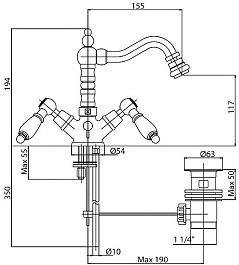 Cezares Смеситель FIRST-BS2-03-Bi для биде – фотография-2