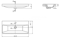 Equil Тумба с раковиной Nice 80 2 ящика подвесная белая – фотография-6