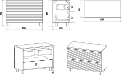 Brevita Тумба с раковиной Dakota 100 дуб галифакс олово/белая – фотография-11