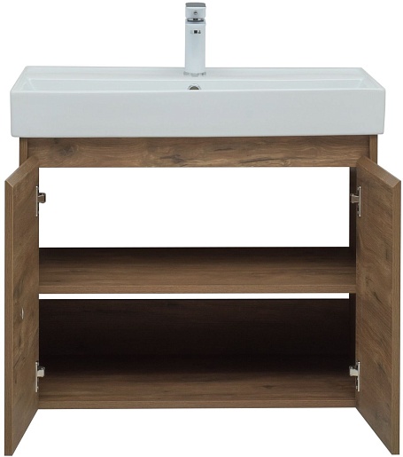 Aquanet Мебель для ванной Nova Lite 75 2 дверцы подвесная дуб рустикальный – картинка-9
