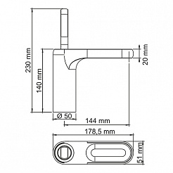 WasserKRAFT Смеситель Kammel 1803 для раковины – фотография-2