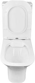 Azario Унитаз-компакт Fretta Square AZ-5121 безободковый с бачком с сиденьем микролифт белый – фотография-8
