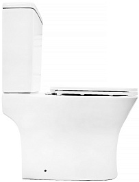 Azario Унитаз-компакт Milagro AZ-8502 безободковый с бачком с сиденьем микролифт белый – фотография-5