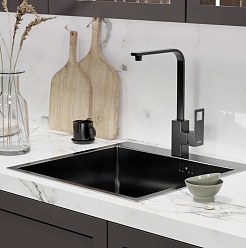 Mixline Смеситель для кухни 35k ML34-032 "Solo Black" чёрный – фотография-4