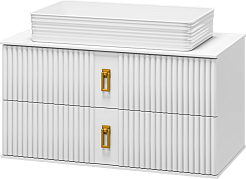 Brevita Тумба под раковину Sevilla 90 подвесная белая – фотография-3