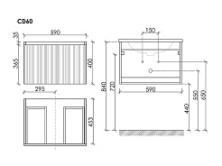 Sancos Мебель для ванной Code 60 серо-бежевая – фотография-7