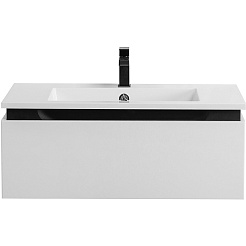 Cezares Тумба с раковиной Slider 80 с 2 ящиками белая – фотография-18