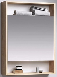 Aqwella Зеркало-шкаф для ванной Сити 60 дуб балтийский – фотография-1