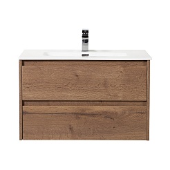 BelBagno Тумба под раковину Kraft 100 подвесная Rovere tabacco – фотография-2