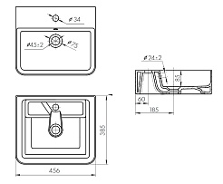 Акватон Тумба с раковиной Лофт Урбан 65 графит\орегон, Джой – фотография-3