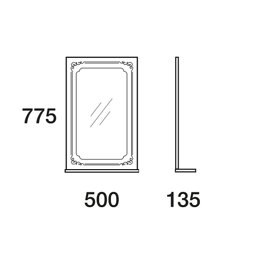 Merkana Мебель для ванной комнаты Кастилия 50 – фотография-6