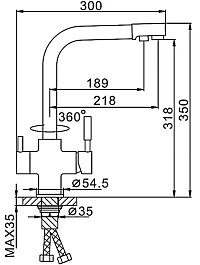 Frap Смеситель для кухни H52 F4352-9 оружейная сталь – фотография-4