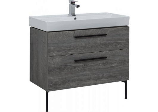 Aquanet Тумба с раковиной Nova 90 дуб рошелье – картинка-11