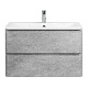 BelBagno Тумба с раковиной Albano 80 подвесная Cemento Verona Grigio – фотография-14