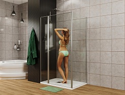 Allen Brau Душевой уголок Priority 100x80 3.31028.00/3.31040.00 хром – фотография-4