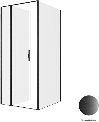 Allen Brau Душевой уголок Priority 90x100 3.31027.BBA/3.31048.BBA чёрный браш – картинка-3