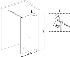 Niagara Душевая перегородка Nova 100 NG-643-10GOLD – фотография-4