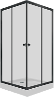 Triton Душевой уголок Вента Блэк 80/80 Щ0000057853