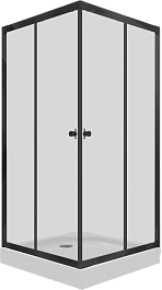 Triton Душевой уголок Вента Блэк 80/80 Щ0000057853 – фотография-1