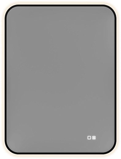 Aquanet Зеркало Контур 60x80 Led TX с подсветкой и антизапотеванием черное – фото-1