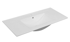 Зов Тумба с раковиной Дион 100 подвесная матовая белая – фотография-3