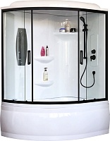 Royal Bath Душевая кабина ALP RB 140ALP-T-BL-R 140x95 R стекло прозрачное профиль черный матовый