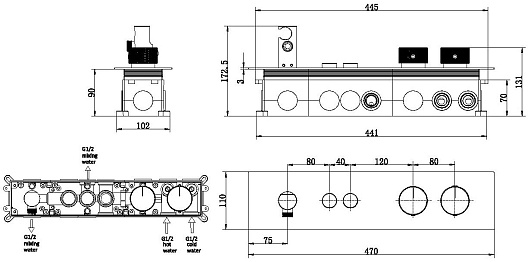 Allen Brau Смеситель для ванны Liberty 5.33010-00 (с внутренней частью, 2 хода) хром – фотография-6