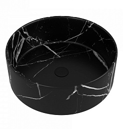 Teymi Накладная мебельная раковина Lina D35 мрамор чёрный матовый T50183 – фотография-1