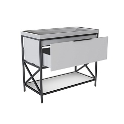 Mixline Тумба с раковиной Бруклин 100 белая – фотография-4