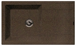 Florentina Мойка гранитная Липси 860 с крылом коричневый – фотография-1
