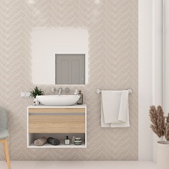 Teymi Тумба с раковиной Ritta 75 Ellie 60 подвесная белый/дуб – фотография-10