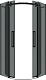 Grossman  Душевой уголок Classic 90x90x195 четверть круга профиль черный матовый стекло тонированное – фотография-13