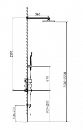 Timo Душевая система Tetra-thermo SX-0179/03SM черный – фотография-2