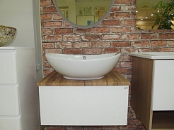 Misty Тумба с раковиной Ива 60 белый/дуб – фотография-8