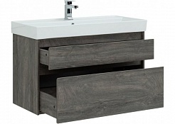 Aquanet Мебель для ванной Nova Lite 100 2 ящика, дуб рошелье – фотография-10