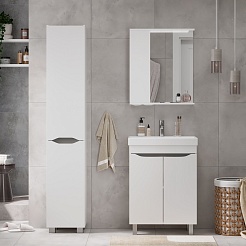 Volna Тумба с раковиной Lake 60.2D белая – фотография-9