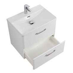 BelBagno Тумба под раковину Due 60 подвесная Белый металлик – фотография-5