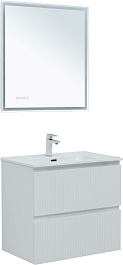 Aquanet Мебель для ванной Джейн (Flat) 70 подвесная белая матовая – фотография-1