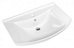 ASB-Woodline Мебель для ванной Берта 85, зеркало-шкаф, массив ясеня, белый/патина серебро – фотография-7