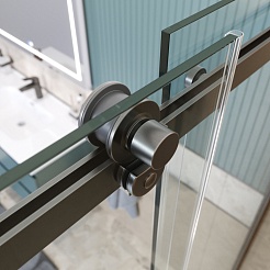 BelBagno Душевой уголок Soft Close-2 SOFT_CLOSE-2-AH-1-120/100-C-GM 120x100 профиль оружейная сталь стекло прозрачное – фотография-6