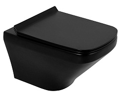 BelBagno Унитаз подвесной Sela BB3201CHR-MB без сиденья – фотография-1