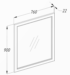 Opadiris Зеркало для ванной Омега 75 голубое – фотография-3