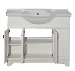 Misty Тумба с раковиной Лувр 105 белая – фотография-6