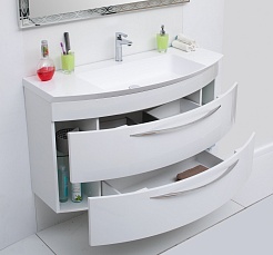 De Aqua Мебель для ванной Лонг 120, зеркало Тренд – фотография-2
