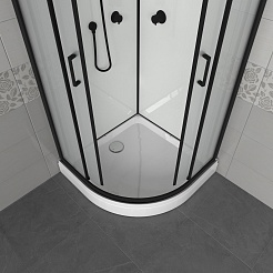Triton Душевая кабина Прайм-Блэк-Вельвет 90x90 А – фотография-5